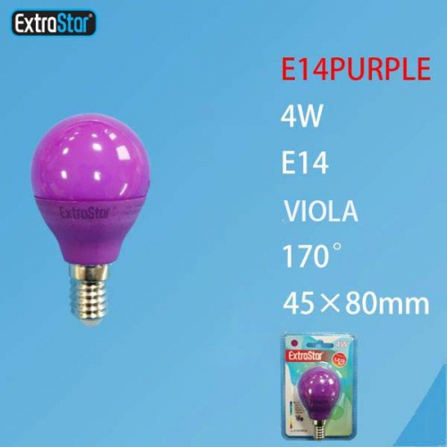 Lampadina LED E14 4W luce viola