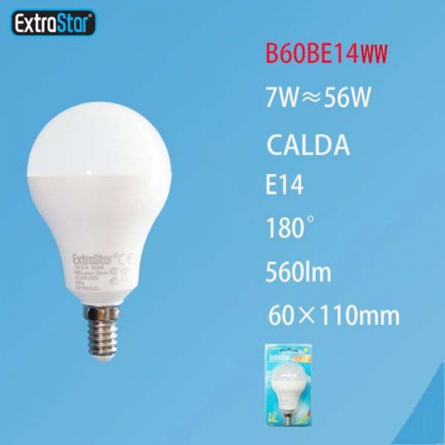 Lampadina LED E14 7W 560LM luce calda