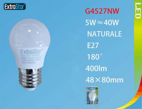 Lampadina LED E27 5W 400LM luce naturale