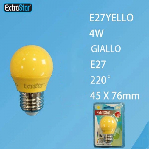 Lampadina LED E27 4W luce giallo