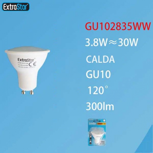 Lampadina LED GU10 24SMD 3.8W 300LM luce calda