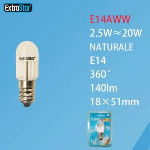 Lampadina LED E14 2.5W 150LM luce calda