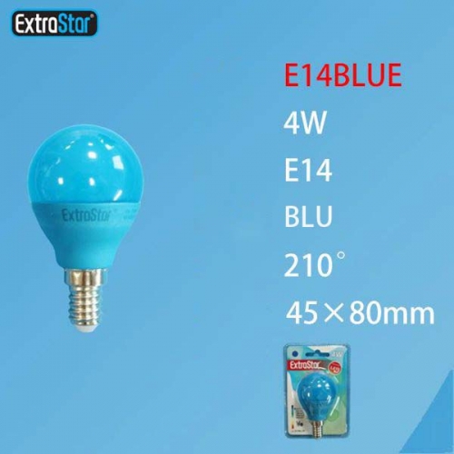Lampadina LED E14 4W luce  blu