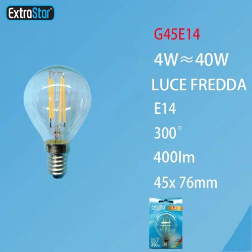Lampadina LED E14 4W 400LM 45x76mm