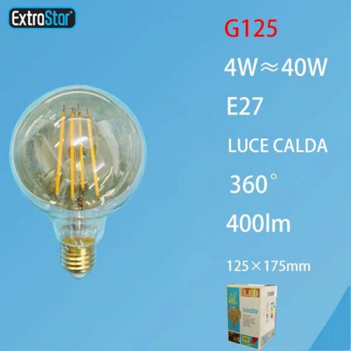 Lampadina LED E27 4W 360LM 125x175mm luce calda