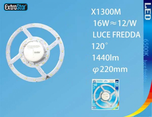 Modulo LED circolare per plafoniera 16W 1440LM luce fredda misura 220mm
