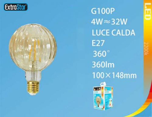 Lampadina LED E27 4W 360LM 100x148mm luce calda