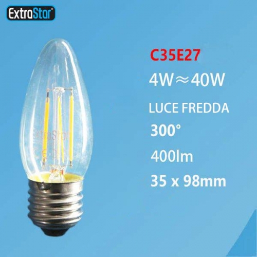 Lampadina LED E27 4W 400LM 35x98mm