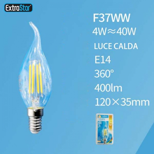Lampadina LED E27 4W 400LM 120x35mm luce calda