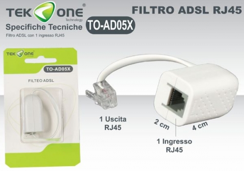 Filtro adsl to-ad05x