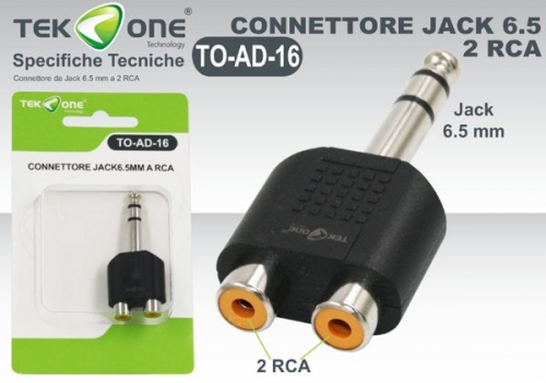 Connettore jack a 2 rca