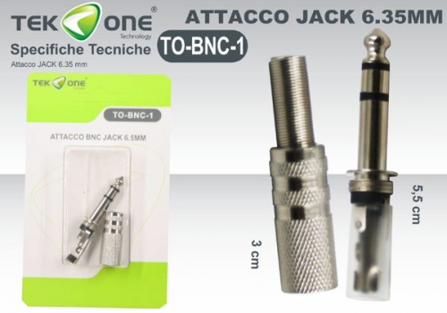 Attacco bnc jack 6,5mm