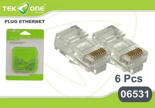 Connettori plug ethernet 6 pz