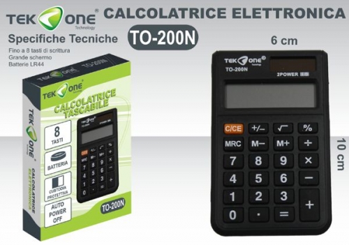 Mini calcolatrice elettronica to-200n
