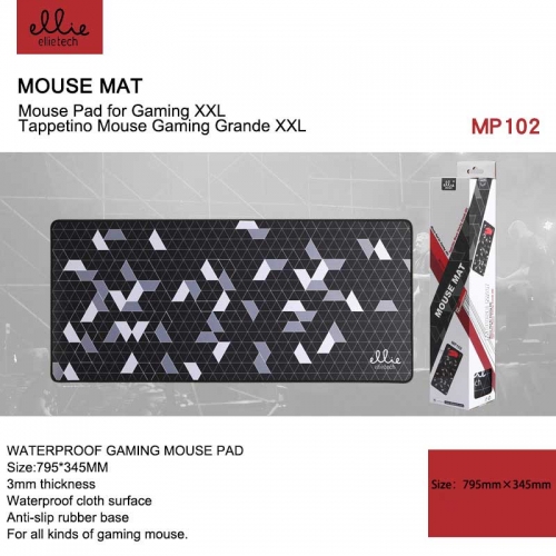 Tappetino per mouse XXL 795x354mm Nero MP102