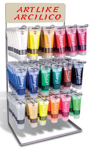 Colori acrilici fluorescente in tubetto da 75ml colore acrilico vari colori