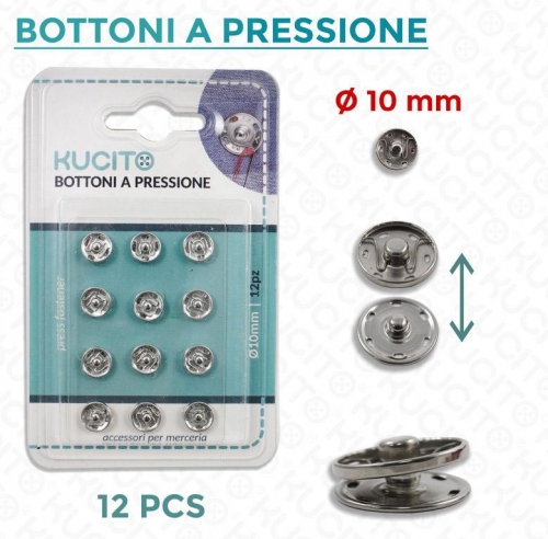 Bottoni a pressione D.10mm a 25mm