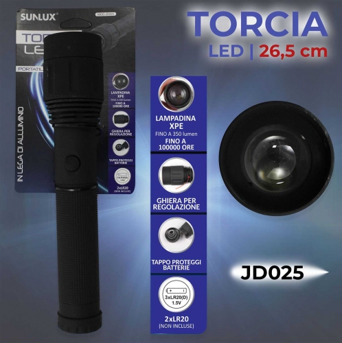 TORCIA A LED 26.5CM/PZ
