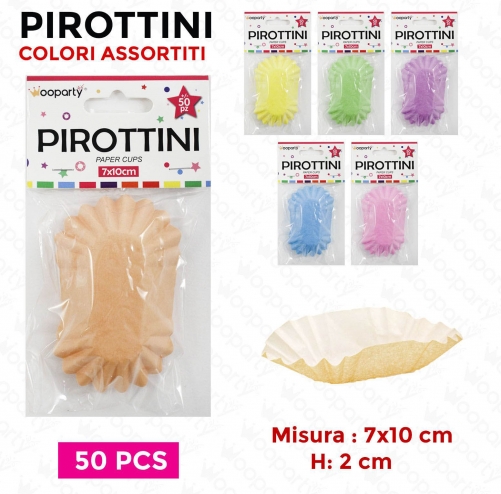 PIROTTINI RETT.50PC/PZ 6COLORI