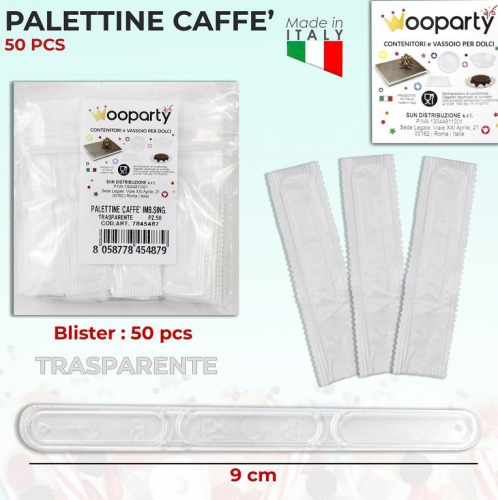 PALETTINE CAFFE' TRASP.9CM-50PCS/PZ