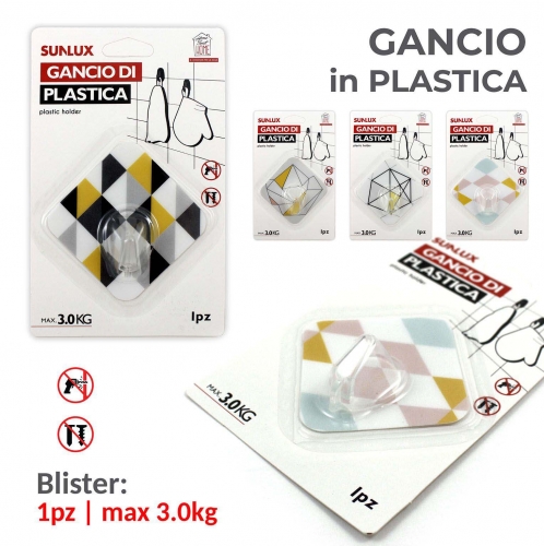GANCIO IN PLASTICA FANT. 1PC MAX3.0KG/PZ #1