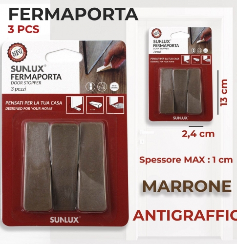 FERMAPORTA MARRONE 2.4*13CM 3PCS