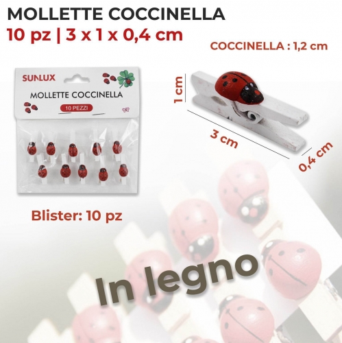 MOLLETTINE COCCINELLA/PZ