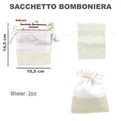 SACCHETTO BOMBONIERE 2PCS 14.5*10.5CM VARI COLORI #2