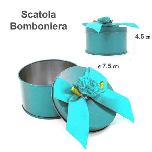 SCATOLA LATTA DECORATA 7.5*4.5CM VARI COLORI #2