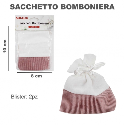 SACCHETTO BOMBONIERE 2PSC 8*10CM #2