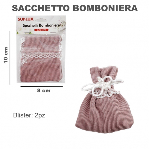 SACCHETTO BOMBONIERE 2PSC 8*10CM #1
