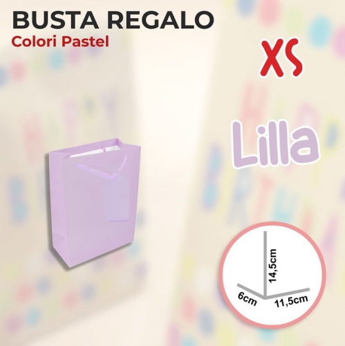 BUSTA REGALO LILLA PASTEL VARIE MISURE