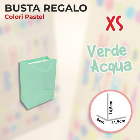 BUSTA REGALO VERDE ACQ. PASTEL VARIE MISURE