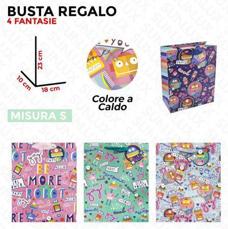 BUSTA REGALO ROBOT 3 MISURE