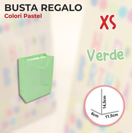 BUSTA REGALO VERDE PASTEL VARIE MISURE