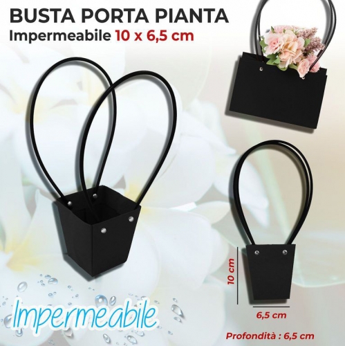 BUSTA PORTA PIANTA IMPERM.NERA VARIE MISURE