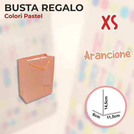 BUSTA REGALO ARANCIONE PASTEL VARIE MISURE