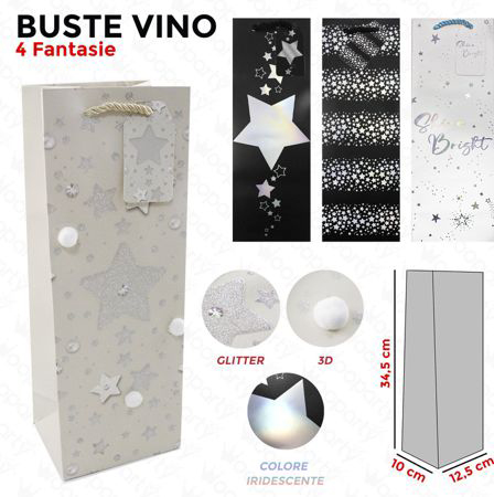 BUSTE VINO 4 FANT.ASS.12.5*34.5*10CM #8