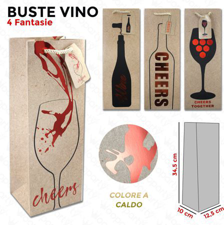 BUSTE VINO 4 FANT.ASS.12.5*34.5*10CM #12