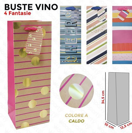 BUSTE VINO 4 FANT.ASS.12.5*34.5*10CM #15