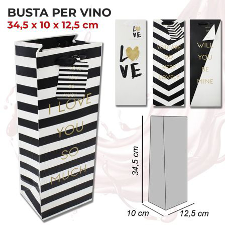 BUSTA VINO 34.5*10*12.5CM FANT.ASS #2