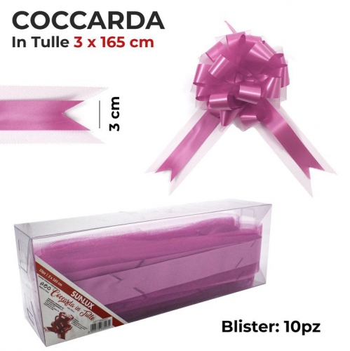 COCCARDA IN TULLE 3*165CM-10PC