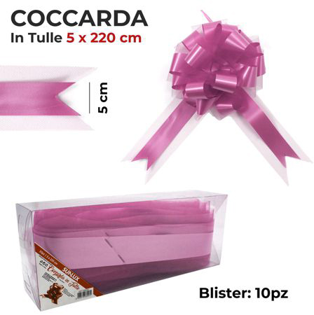 COCCARDA IN TULLE 5*220CM-10PC