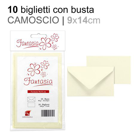 BIGLIETTI CON BUSTA CAMOSCIO F.TO 9 10PCS