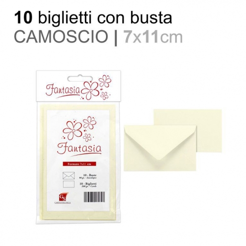BIGLIETTI CON BUSTA CAMOSCIO F.TO 10PCS