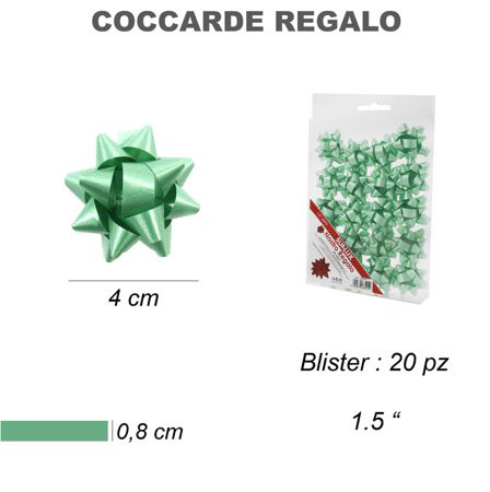 COCCARDE REGALO VERDE 20PC-4CM