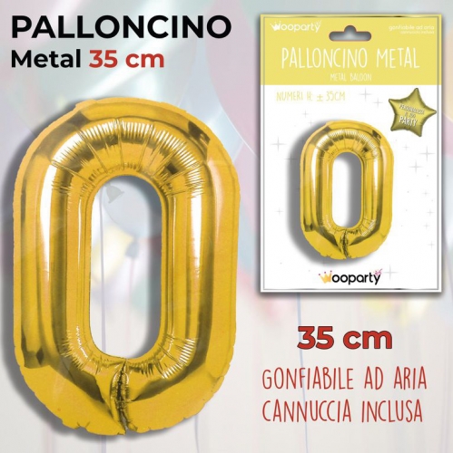 PALLONCINO ORO METAL 35CM