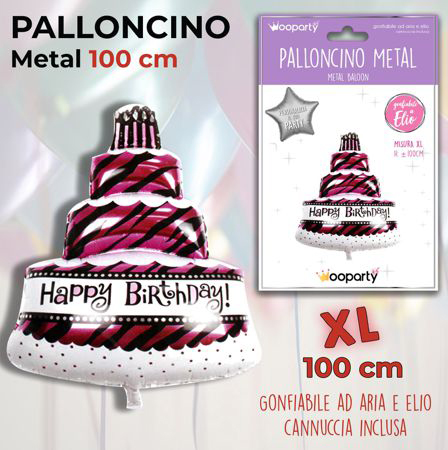 PALLONCINO MYLAR 90CM CAKE 2COLORI