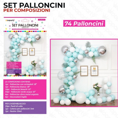 SET PALLONCINI PER COMP.74PCS ASS.