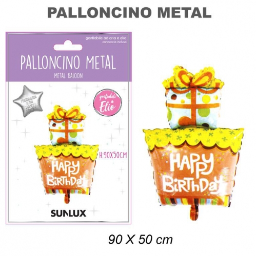 PALLONCINO REGALO HAPPY B. 90*50CM